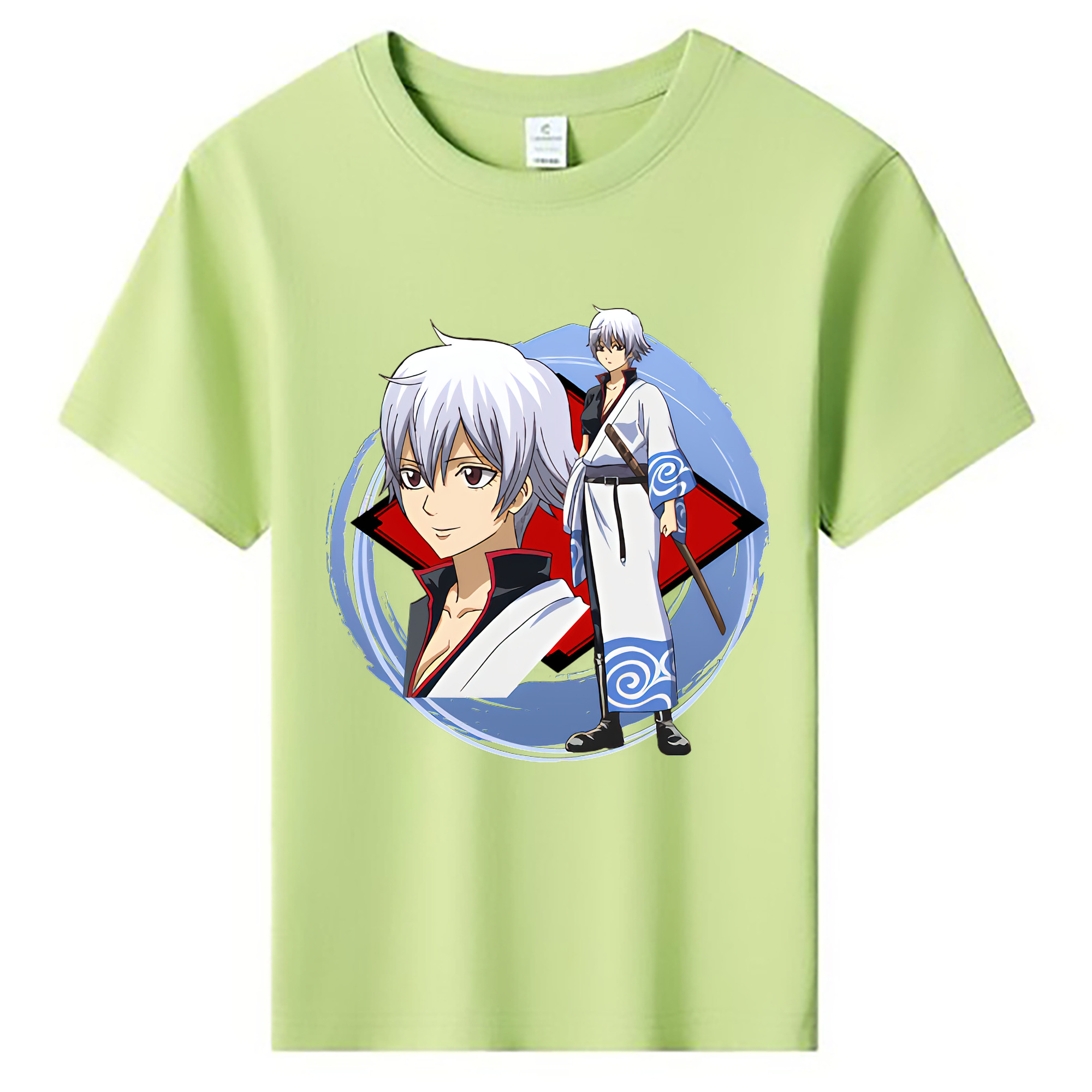 （画像用） ぎんたま 坂田銀時（さかたぎんとき） 神楽 志村新八（しむら しんぱち） GINTAMA Sakata Gintoki Kagura Shimura Shinpachi 綿100％キッズTシャツ（フロントプリント）